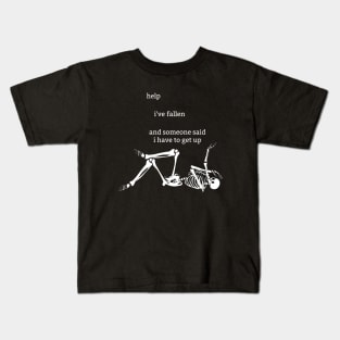 Sassy Skeletons: "Help I've Fallen" Kids T-Shirt